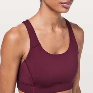 Lululemon Power Through Bra — NWT — Size 8 B/C— Cassis, NWT